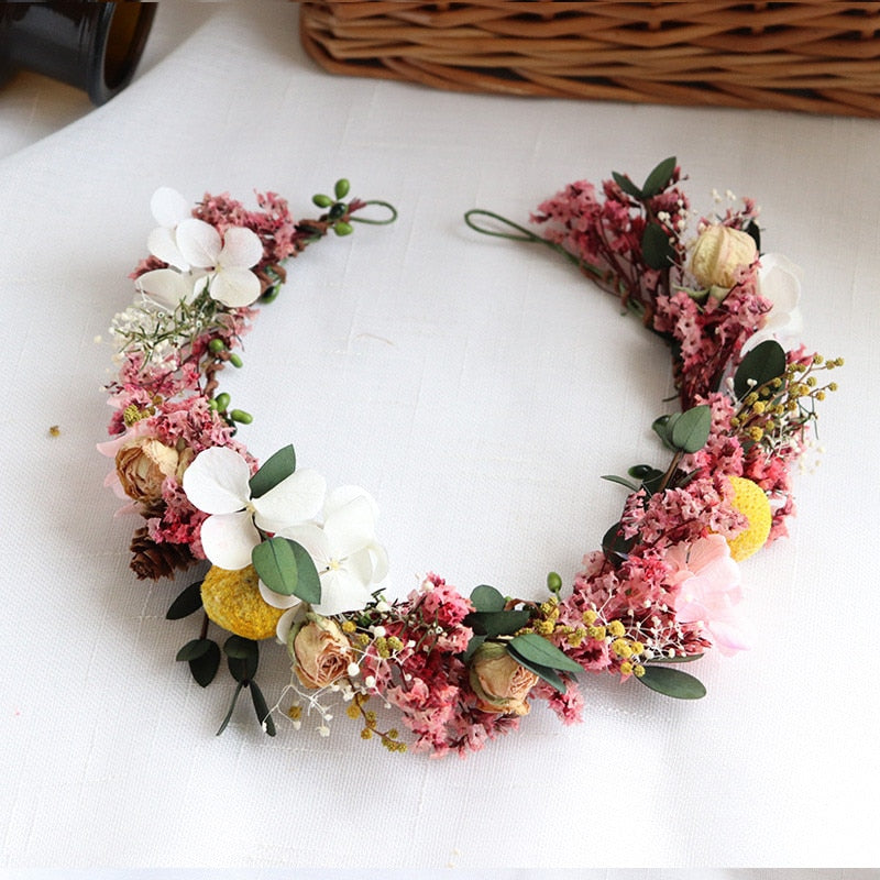 Haarkranz "Wild Summer" mit getrockneten Blüten | 100% Handmade Boho Vintage Look - Bridal LUUV