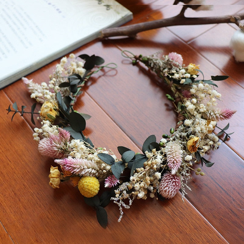 Haarkranz "Wild Indigo" mit getrockneten Blüten | 100% Handmade Boho Vintage Look - Bridal LUUV