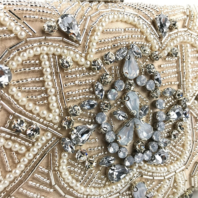 Brauttasche Vintage "Clutch" in Gold & Silber | Handmade - Bridal LUUV